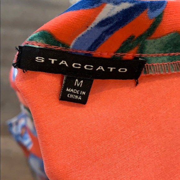 Staccato Coral Floral Split Back Tank Top - Picture 8 of 8